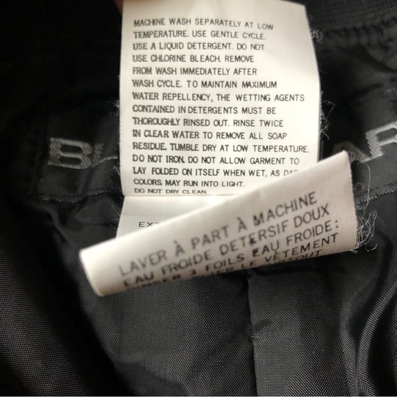 BLACK bear ski pants stirrups mesh nylon insulated rib high waist elastic black - Picture 6 of 11